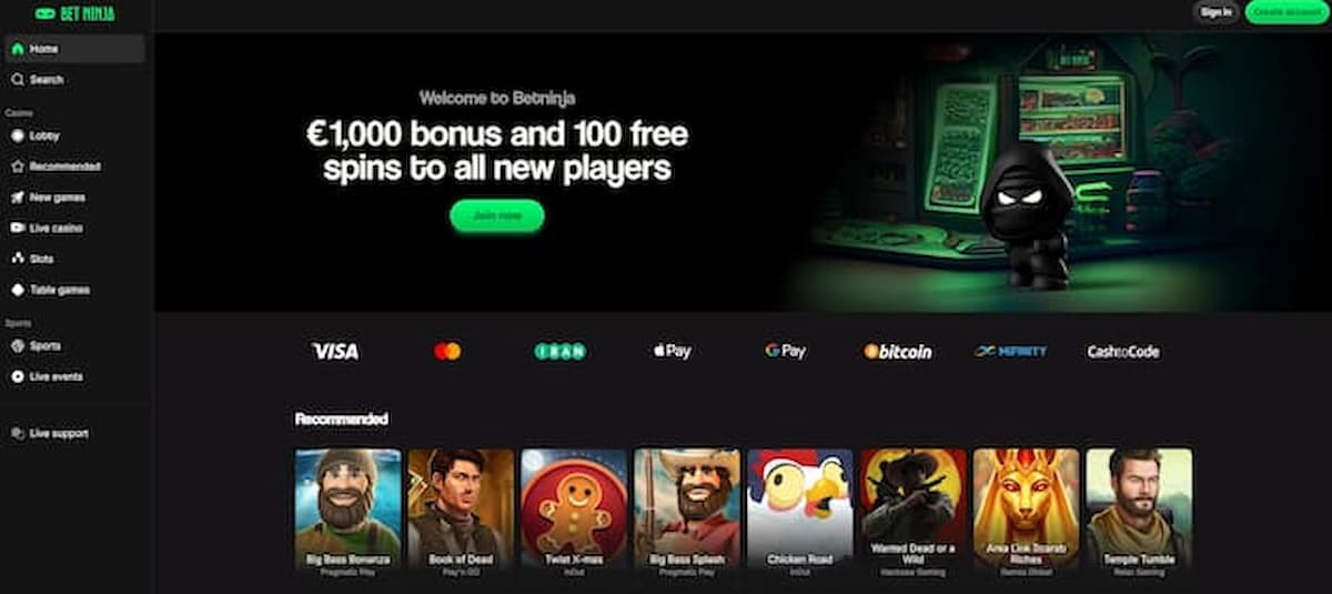 Betninja richtet sich an Nutzer, die ein mobiles Online Casino mit Krypto Einzahlung suchen und Wert auf schnelle Transaktionen legen. Bitcoin und Ethereum stehen im Fokus, die Plattform ist klar aufgebaut und für Live-Formate geeignet. Trotz Krypto können Prüfungen und Verzögerungen bei Auszahlungen auftreten.